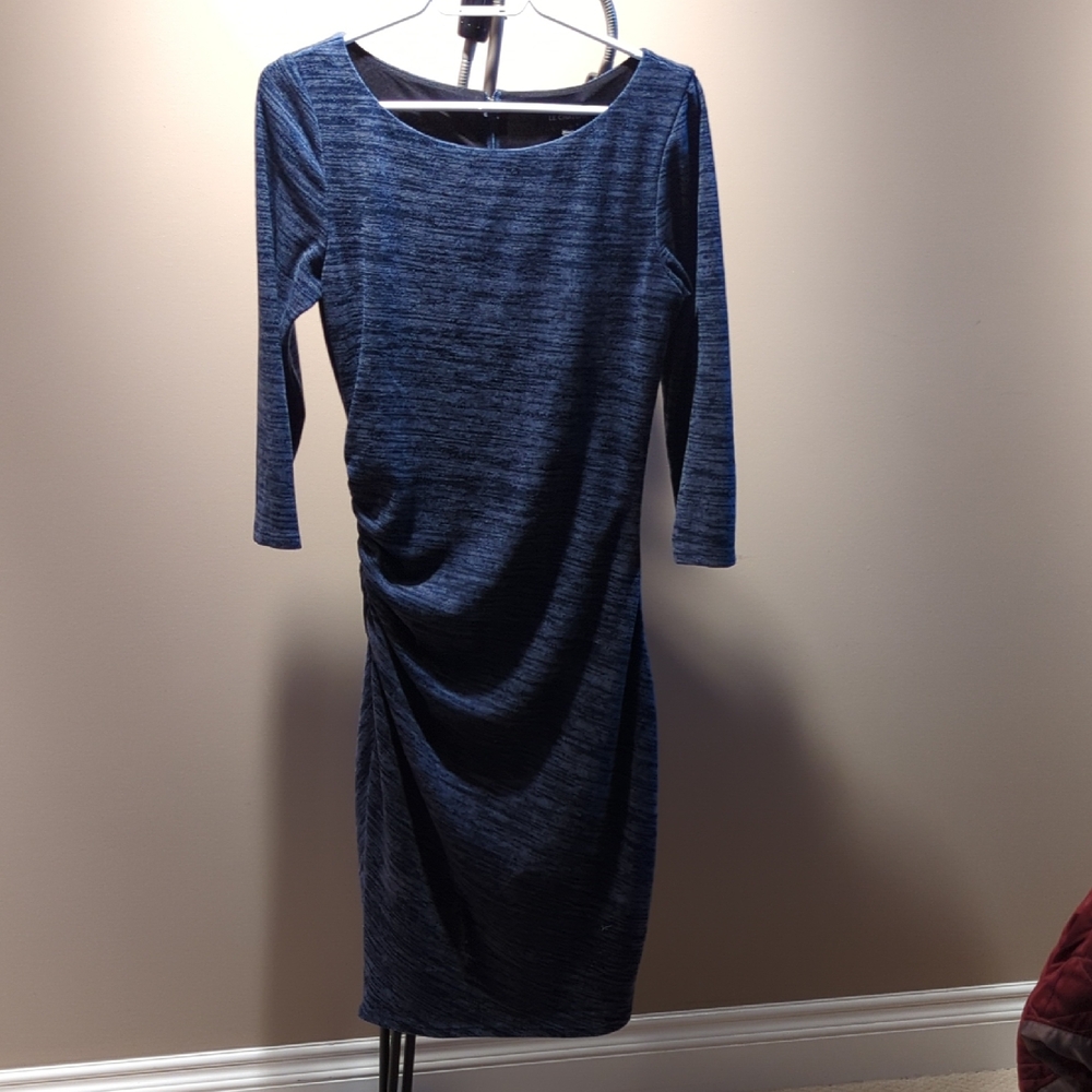 Le Chateau Navy Long Sleeve Dress
